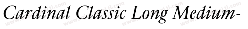 Cardinal Classic Long Medium字体转换